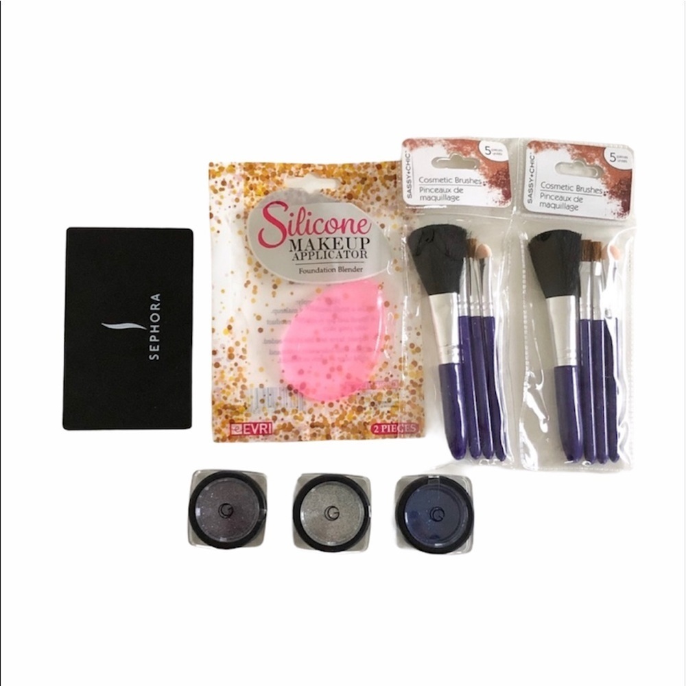 Loose Body Glitter & Makeup Brushes Bundle